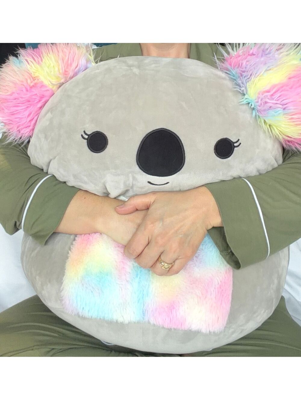 Squishmallows Kelina Koala 20" Gray Rainbow Jumbo Plush Kellytoy